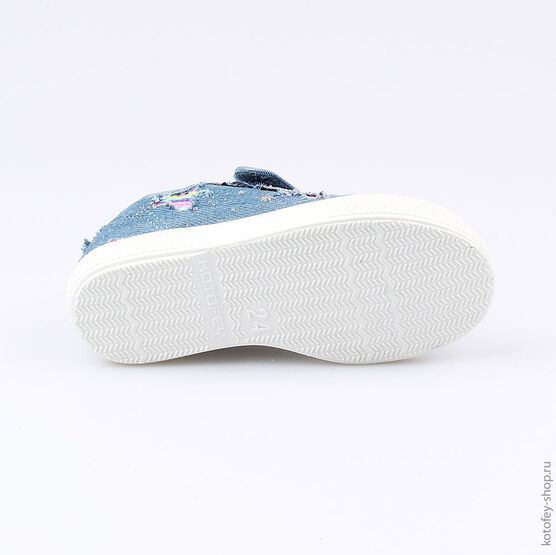 331054-11 Кеды для девочки голубой фото №3