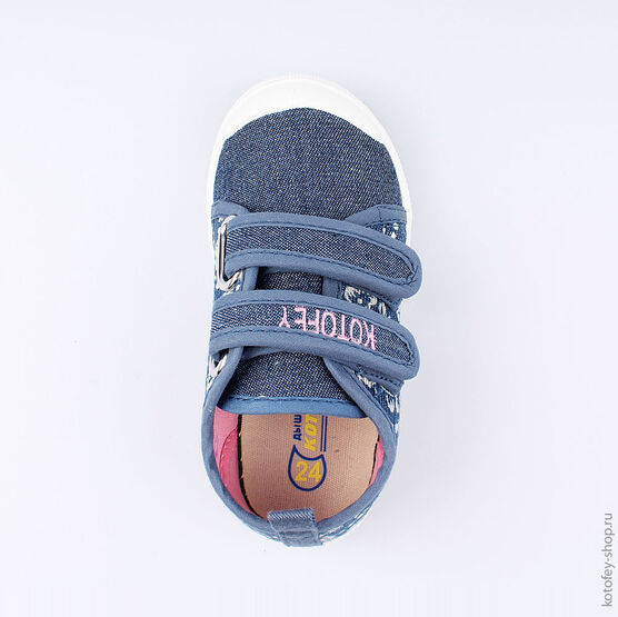 331066-12 Кеды для девочки светло-синий фото №4