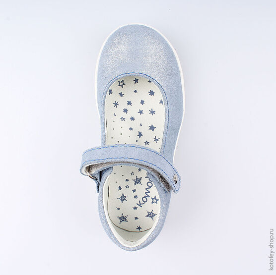 332106-22 Туфли для девочки голубой фото №4