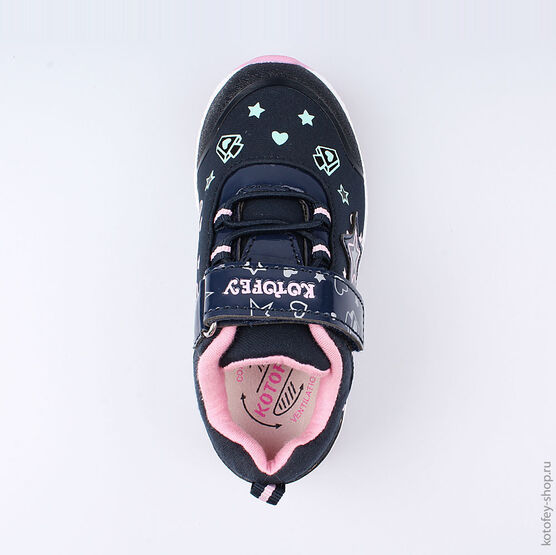 344171-72 Кроссовки для девочки син-роз фото №4