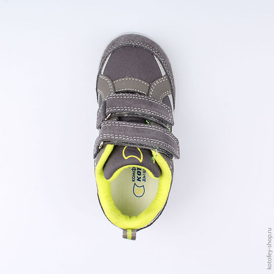 344189-72 Кроссовки для мальчики сер-сал фото №4