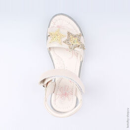 522106-22 Босоножки для девочки бежевый фото №4