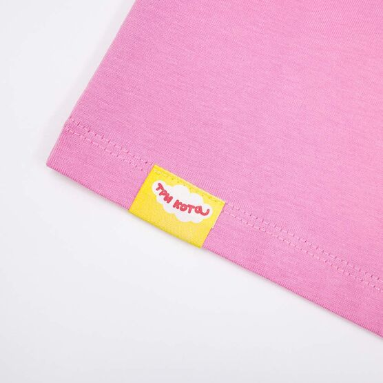 07802048-43 Футболка из кулирки Три кота розовый для девочки розовый фото №3