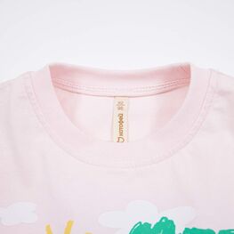 07802049-41 Футболка из кулирки Три кота розовый для девочки розовый фото №4