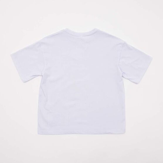 07802054-40 Объемная футболка из кулирки для девочки белый для девочки белый фото №2