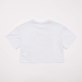 07802055-40 Укороченная футболка из кулирки для девочки белый для девочки бел-роз фото №2