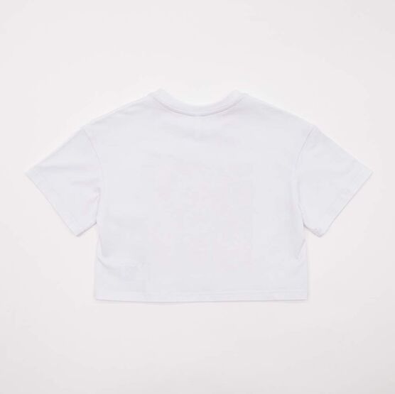 07802055-40 Укороченная футболка из кулирки для девочки белый для девочки бел-роз фото №2