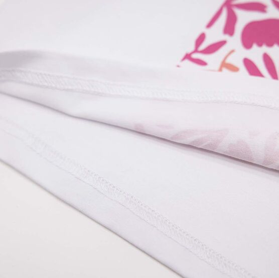 07802055-40 Укороченная футболка из кулирки для девочки белый для девочки бел-роз фото №3