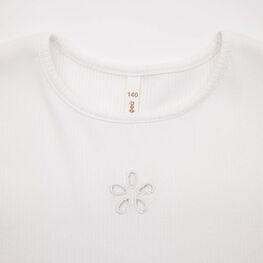 07802057-40 Белая футболка-топ для девочки для девочки белый фото №4