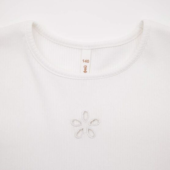 07802057-40 Белая футболка-топ для девочки для девочки белый фото №4