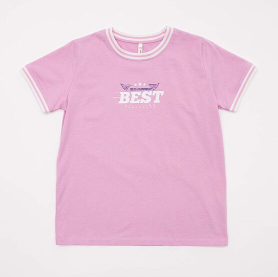 07802058-40 Футболка из кулирки для девочки розовый для девочки розовый