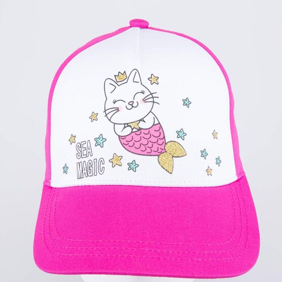 07809003-40 Кепка-бейсболка для девочки Ручалочка розовый-белый для девочки разноцветный фото №3