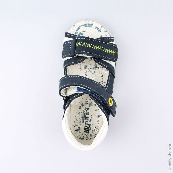 322028-24 Сандалии для мальчики син-бел фото №4