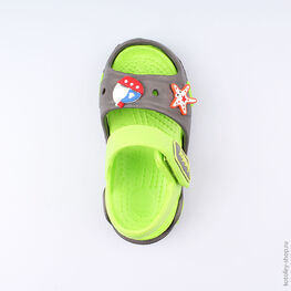 325053-02 Пляжная обувь для мальчики сер-сал фото №4