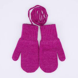 07821185-40 Варежки детские однослойные фуксия для девочки фуксия