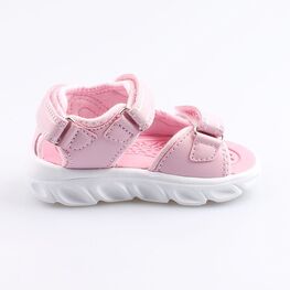 124009-12 Пляжная обувь с LED-подсветкой на подошве для девочки розовый фото №2