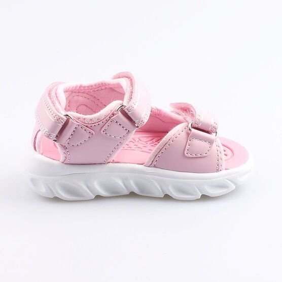 124009-12 Пляжная обувь с LED-подсветкой на подошве для девочки розовый фото №2