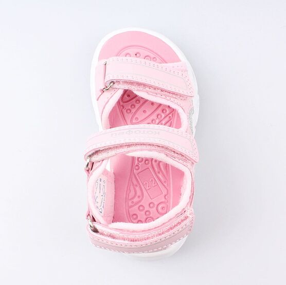 124009-12 Пляжная обувь с LED-подсветкой на подошве для девочки розовый фото №4