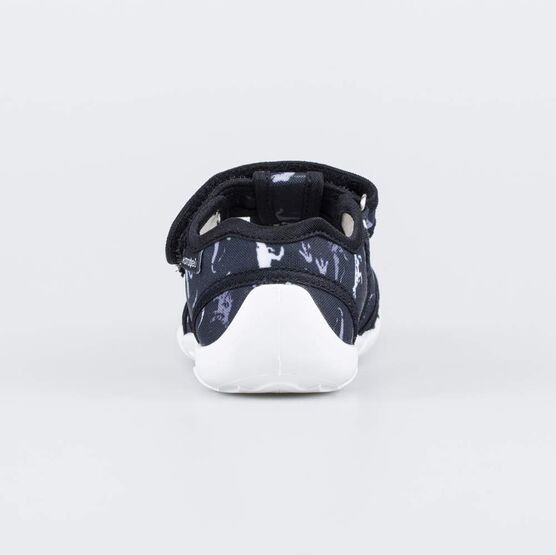 421109-12 Хлопковые сандалии Динозаврики для мальчики черный фото №5