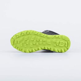 552301-31 Кожаные ботинки на весну/осень для мальчики черный + салатовый фото №3