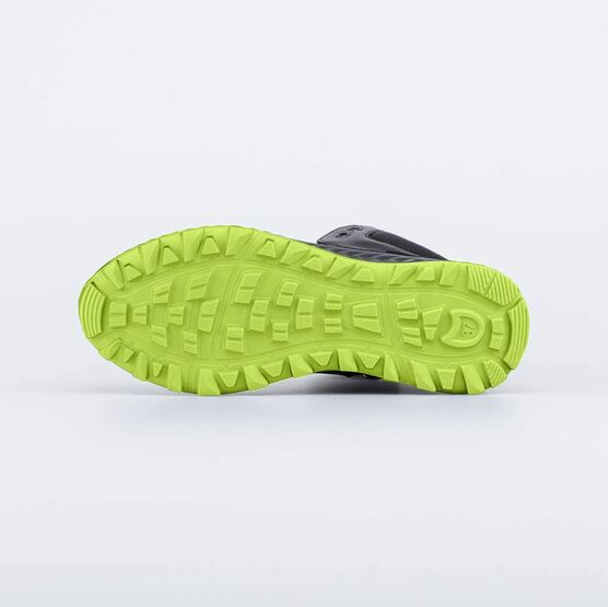 552301-31 Кожаные ботинки на весну/осень для мальчики черный + салатовый фото №3