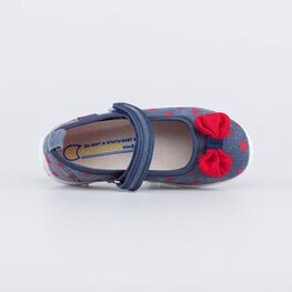 431182-11 Текстильные туфли Сердечки для девочки синий фото №4