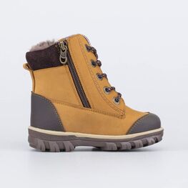 352305-53 Зимние ботинки на молнии для мальчика для мальчики коричневый фото №2