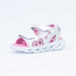 324029-11 Пляжная обувь с LED-подсветкой на подошве для девочки персиковый