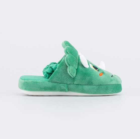 331313-12 Домашние тапочки Веселый динозавр зеленый для мальчики зеленый фото №2