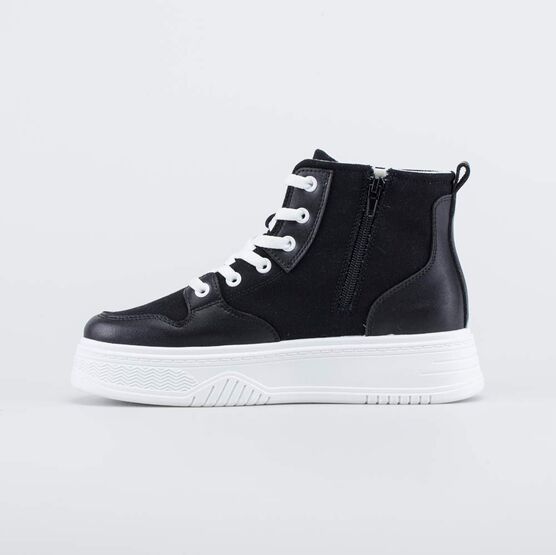 754080-11 Высокие кеды подростковые для мальчики черный фото №2