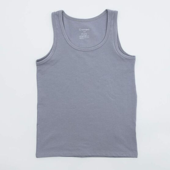 07754018-40 Комплект из 2-х маек для мальчика, бел-сер для мальчики бел-сер фото №2