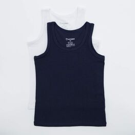 07754018-41 Майки для мальчика 2 шт. белый+синий для мальчики бел-син