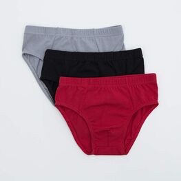 07755019-40 Комплект из 3-х трусов для мальчика, сер-кра-чер для мальчики сер-кра-чер