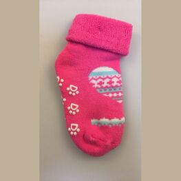07842353-40 Носки детские с тормозами махровые Сердце фуксия для девочки розовый