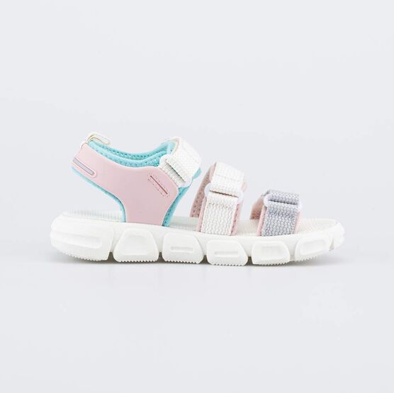 324075-11 Пляжные сандалии для девочки Нежность для девочки бежевый + голубой фото №2