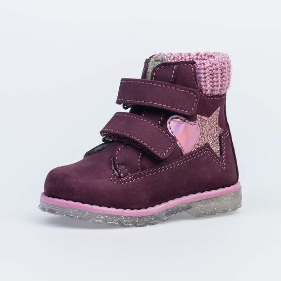 152213-34 Ботинки для девочки бордовый