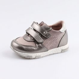 132135-23 Полуботинки для девочки сер-срб