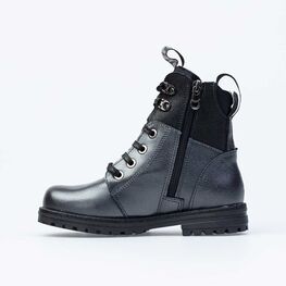 552223-31 Ботинки утепленные на весну/осень для девочки серый фото №2