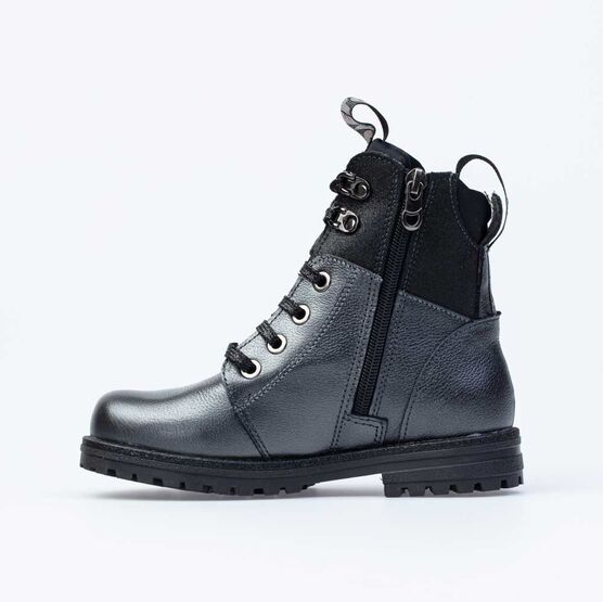 552223-31 Ботинки утепленные на весну/осень для девочки серый фото №2