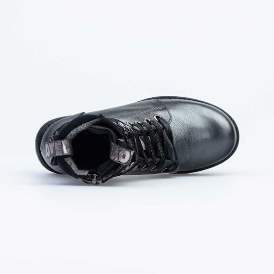 552223-31 Ботинки утепленные на весну/осень для девочки серый фото №4