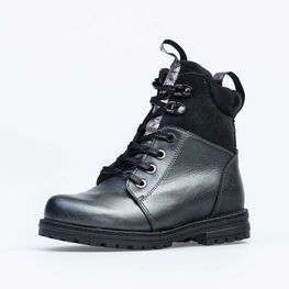 552223-31 Ботинки утепленные на весну/осень для девочки серый