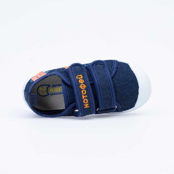 331152-11 Кеды из джинсовой ткани для мальчики светло-синий фото №4