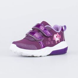 144231-72 Светящиеся кроссовки для девочки с LED и Softshell для девочки бордовый