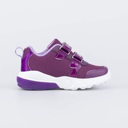 144231-72 Светящиеся кроссовки для девочки с LED и Softshell для девочки бордовый фото №2