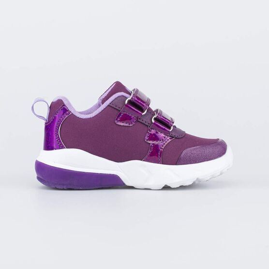 144231-72 Светящиеся кроссовки для девочки с LED и Softshell для девочки бордовый фото №2