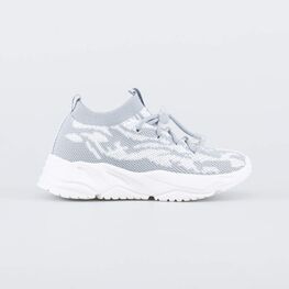 441026-12 Кроссовки из вязанного текстиля серый для девочки серый фото №2