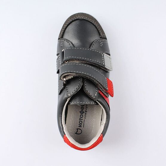 432129-25 Полуботинки для мальчики сер-кра фото №4