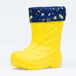 365143-18 Резиновые сапоги для мальчики жел-син