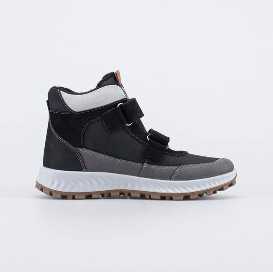 752257-31 Светоотражающие демисезонные ботинки для мальчики чер-сер фото №2