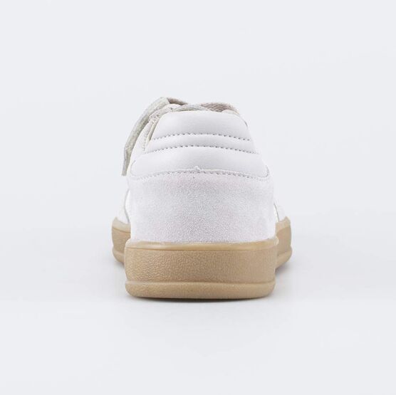 734050-74 Кожаные кеды для девочки-подростка Бежевый для девочки бежевый фото №5